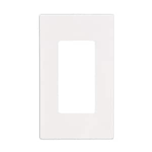 1-Gang White Decorator/Rocker Plastic Nylon Wall Plate Screwless (5-Pack)