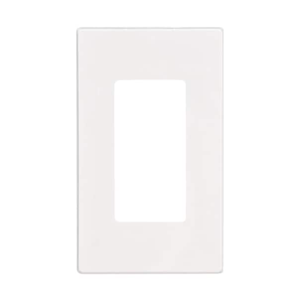 Leviton Plus 1 Gang Less Snap On Decora Wall Plate White R72 80301 00w - Decora Wall Plate Dimensions