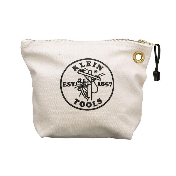 10 in. Consumables Natural Canvas Zipper Bag