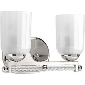 Carlyn Collection 2-Light Polished Nickel Bath Light