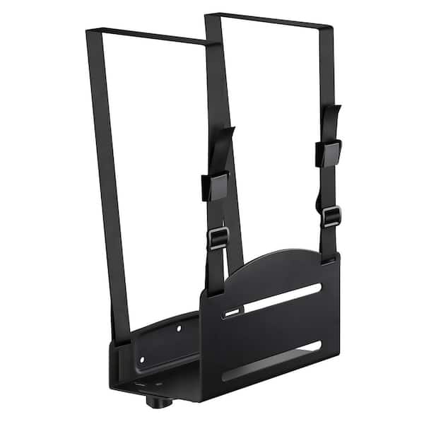 mount-it! Black Wall Mounted CPU Holder with Secure Straps MI-7152