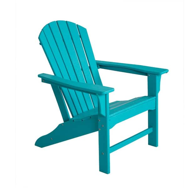 Litton Lane Blue Matte Indoor Outdoor Resin Adirondack Chair (Set of 1 ...