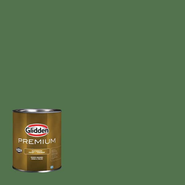 Glidden Premium 1 qt. PPG1131-7 Clover Leaf Satin Exterior Latex Paint