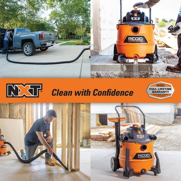 16 Gal. 6.5 Peak HP NXT Shop Vacuum Wet Dry Vac with Cart, Fine Dust Filter, 20 ft. Hose and Accessories HD1800D