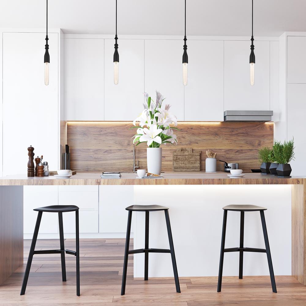 Louise Matte Black 7.75" Indoor/Outdoor LED Pendant Light