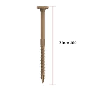 0.16 in x 3 in. Star Drive Flat Head Structural Framing Wood Screw - PROTECH Ultra 4 Exterior Coated (150-Pack)