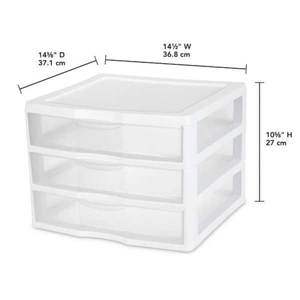 Sterilite Wide Portable Countertop 3 Drawer Desktop Storage Unit 3 Pack 3 x 20938003 The Home Depot