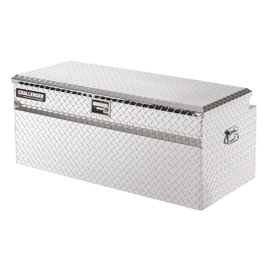 44.75 in Diamond Plate Aluminum Full Size Chest Truck Tool Box, Silver