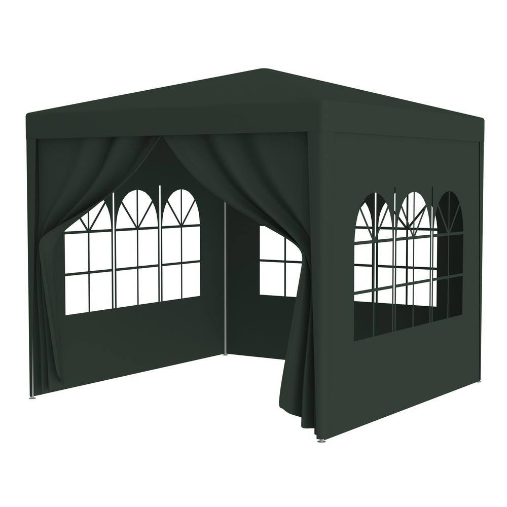 10 ft. x 10 ft. Green Outdoor Heavy Duty Party Tent, Gazebo Wedding Canopy 