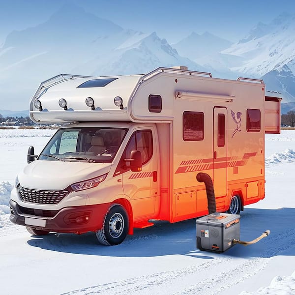 Diesel Heater 27296 BTU/h 8KW 12-Volt/24-Volt All in One Portable Diesel Air Heater w/Bluetooth APP Control Space Heater