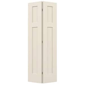 24 in. x 80 in. 3 Panel Smooth Craftsman Hollow Core Molded Interior Closet Composite Bi-Fold Door