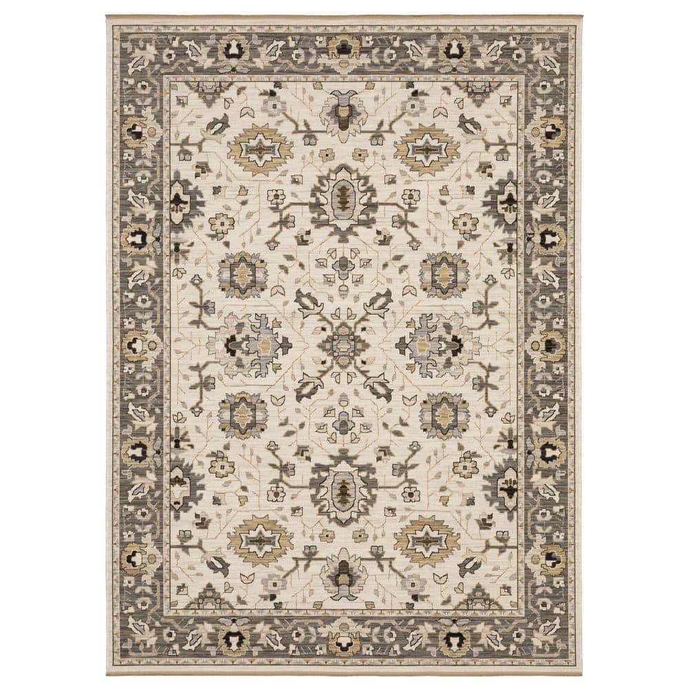 Amara 2 ft. x 3 ft. Beige/Grey Oriental Area Rug price history on PriceWatchPro