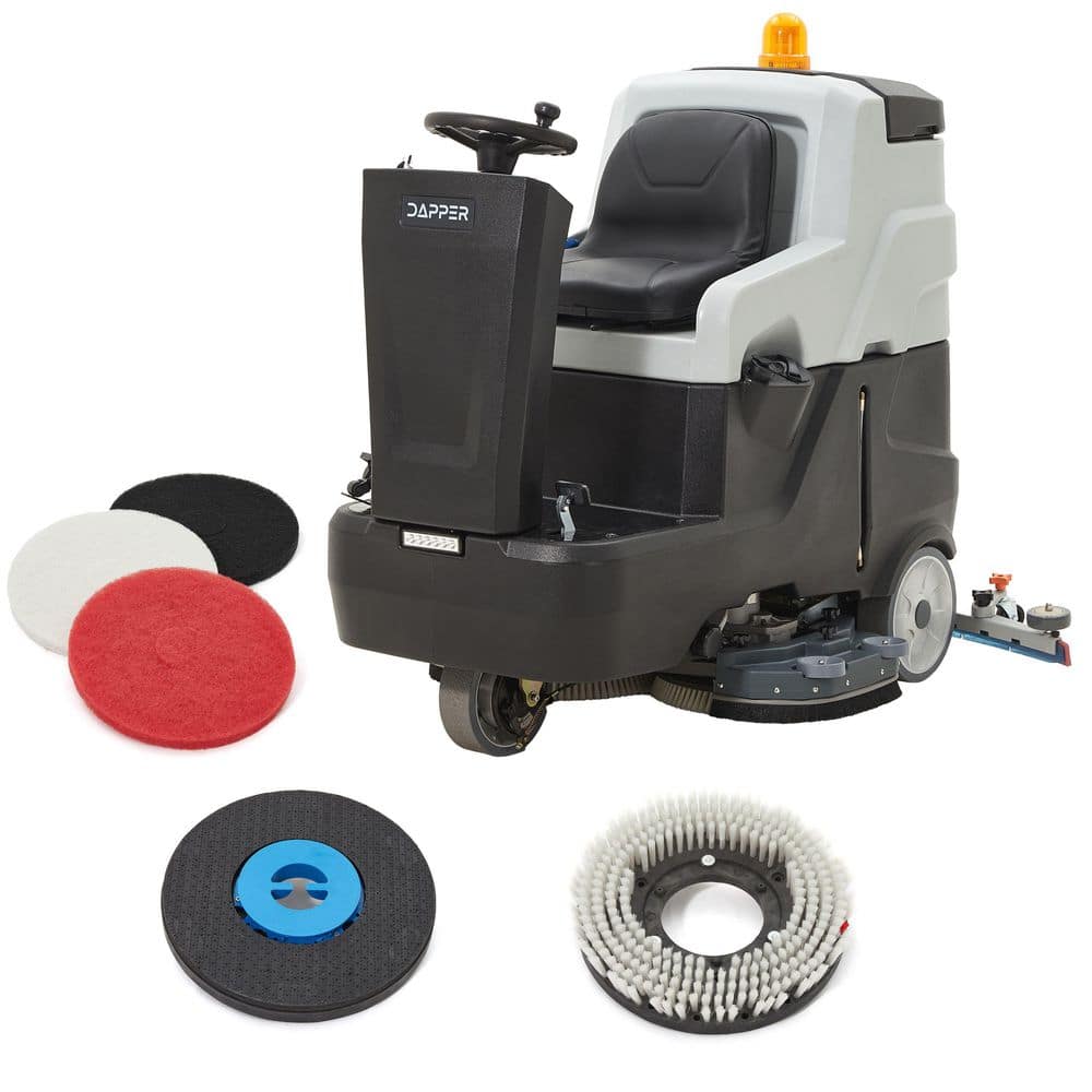 Commercial Cordless Ride-On Hard Floor Cleaner Machine in Gray with 48 in. Brush Width and 48 in. Squeegee price history on PriceWatchPro