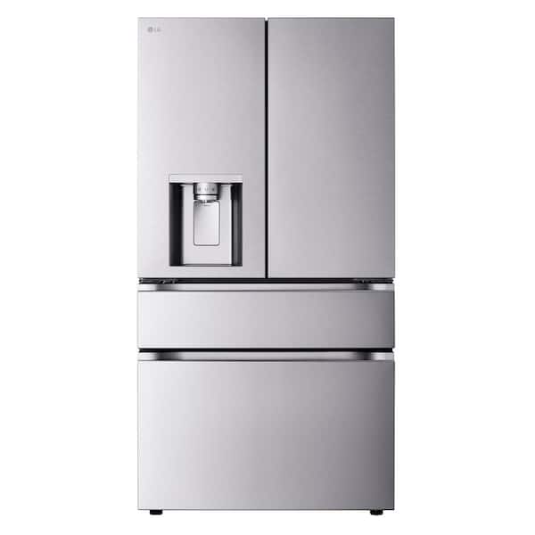 28.6 cu. ft. 4 Door French Door Refrigerator in PrintProof Stainless Steel with Mini Craft Ice & Water, Soft Close Door