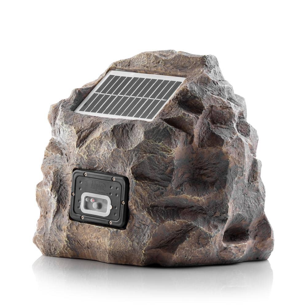Gray Weatherproof Solar Bluetooth Outdoor Rock Speaker