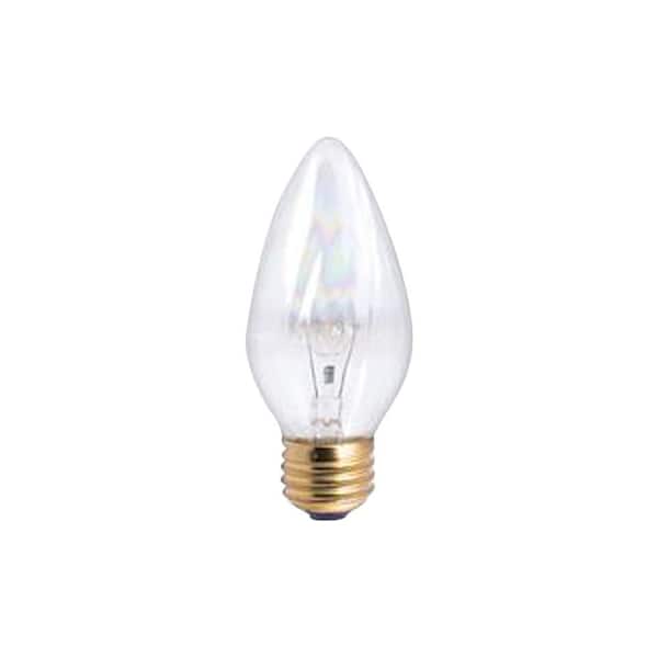 Bulbrite 25-Watt Warm White Light F15 (E26) Medium Screw Base, Clear Dimmable Incandescent Light Bulb, 2700K (25-Pack)