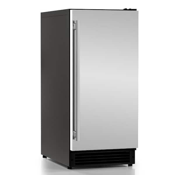 15 in. Built-In/Freestanding Ice Maker in Stainless Steel, 55 lbs./Day Bullet Ice, 26 lb. Storage, Hidden Filter