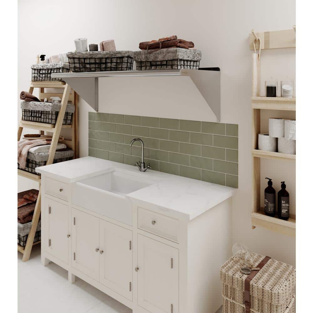 48" Long 18" Deep Stainless Steel Wall Shelf