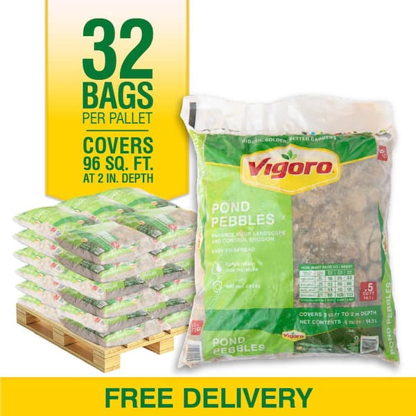 0.5 cu. ft. Pond Pebbles Landscape Rock (32 Bags/16 cu. ft./Pallet)