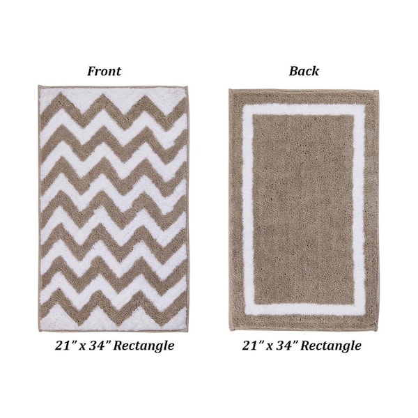 Better Trends Pegasus Collection Beige 21 in. x 34 in. 100% Polyester Bath Rug