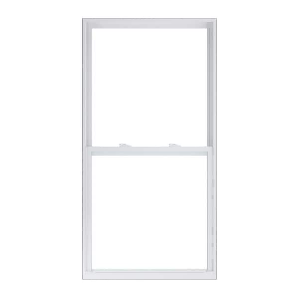 American Craftsman 32 in. x 62 in. 50 Series White Single Hung Low-E Argon SC Glass Vinyl Replacement Window, Screen Incl