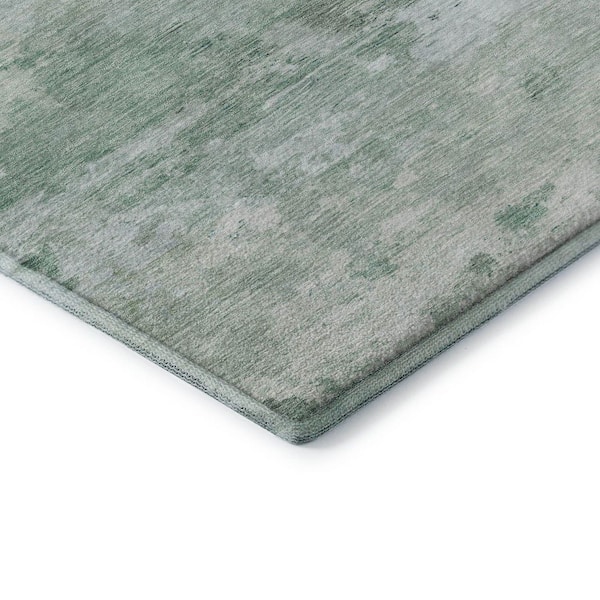 Mayfield Premium Machine Washable Abstract AMF2075 Mint 5 ft. x 7 ft. 6 in. Area Rug