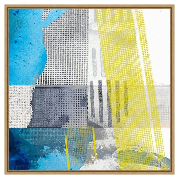 Amanti Art Origin Yellow I by Sisa Jasper 30-in. W x 30-in. H. Canvas Wall Art Print Framed in Brown