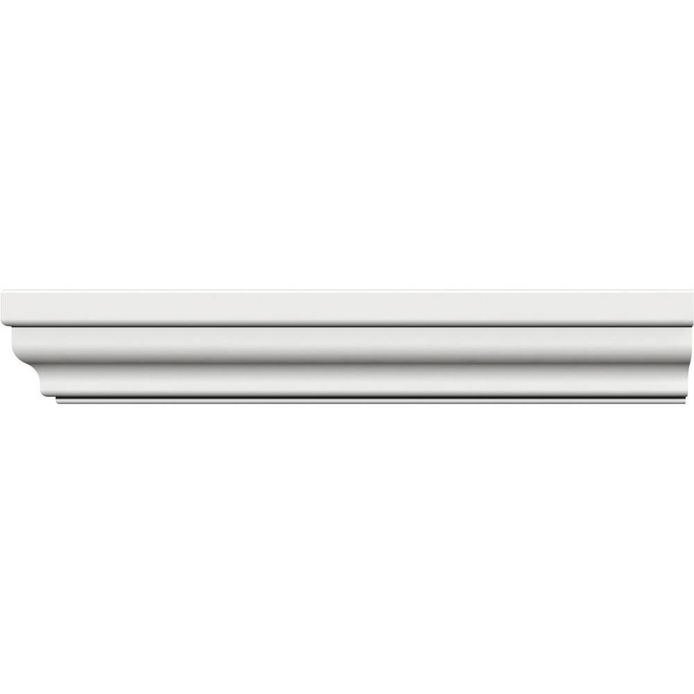 White PVC General Purpose Decorative Moulding, 2'' x 96''