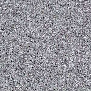 Charming - Aluminum - Gray 24 oz. Polyester Twist Installed Carpet