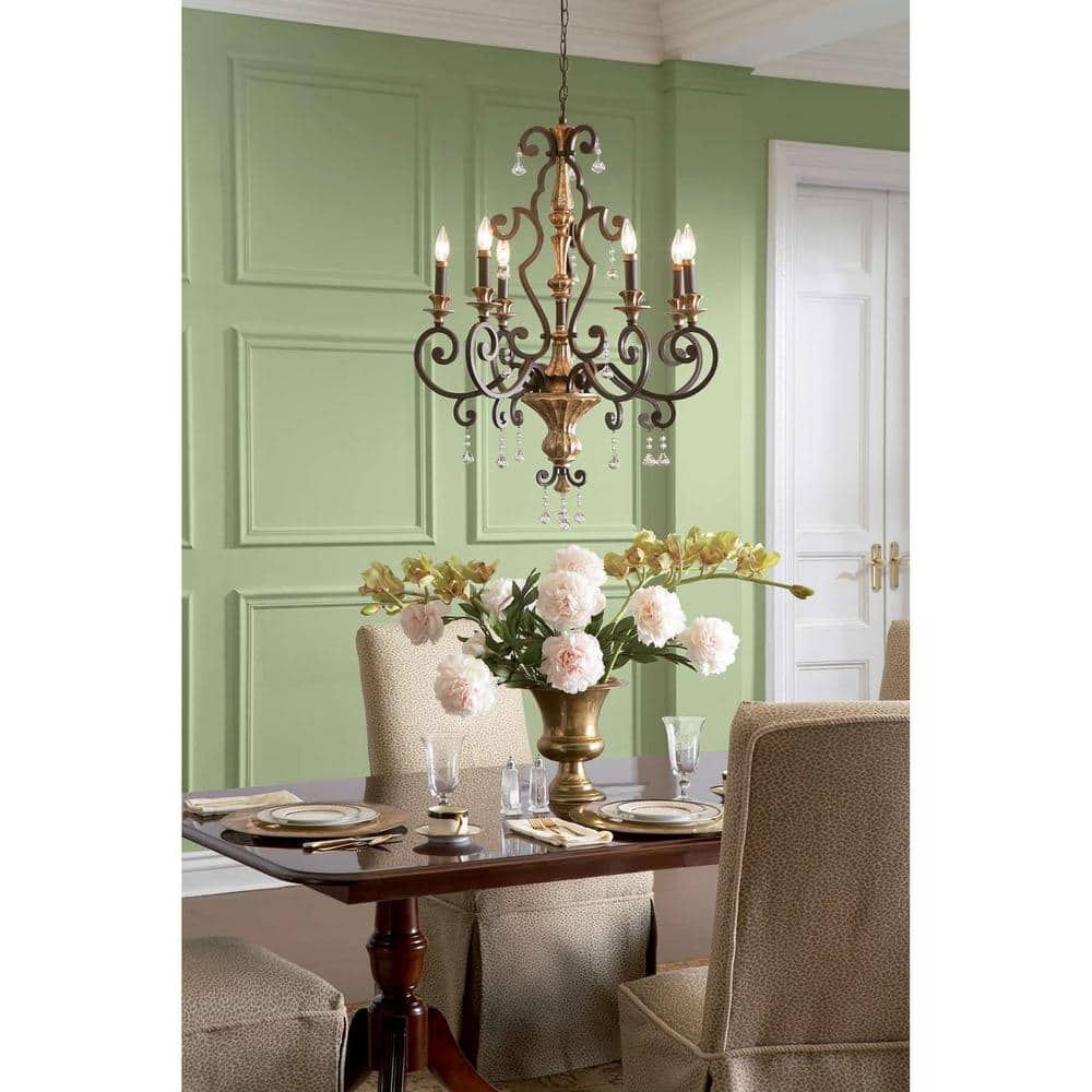 Bronze Crystal 6-Light Mini Candle Chandelier