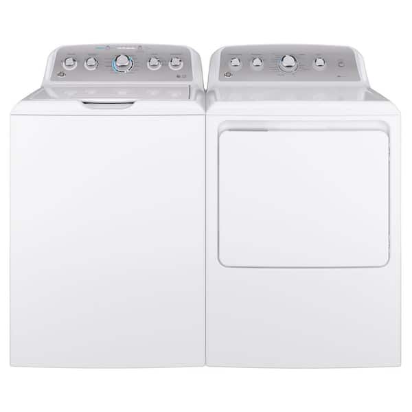 GE 7.2 cu. ft. White Electric Vented Dryer with Silver Backsplash GTD45EASJWS - The Home Depot