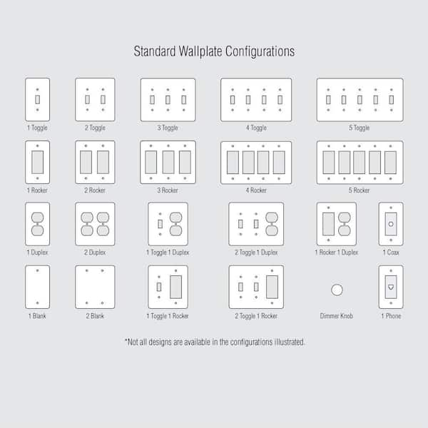 Ansley 2-Gang Rocker Metal Wall Plate - Brushed Nickel