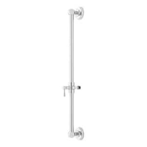 Contemporary 28 in. Wall Mount Slide Bar in Chrome