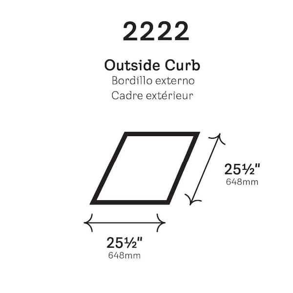 22.5 in. x 22.5 in. Fixed Curb-Mount Skylight with Tempered Low-E3 Glass