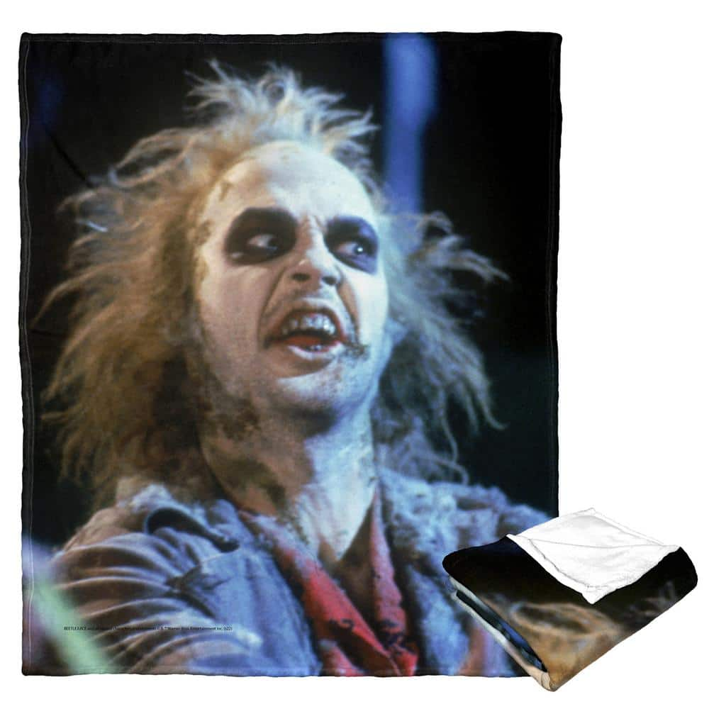 THE NORTHWEST GROUP Beetlejuice Silk Touch Multi-Colored Throw Blanket Ghost With The Most