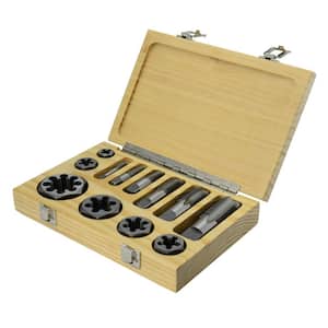 1/8 in., 1/4 in., 3/8 in., 1/2 in., 3/4 in. and 1 in. Carbon Steel NPT Pipe Tap and Die Set (12-Piece)