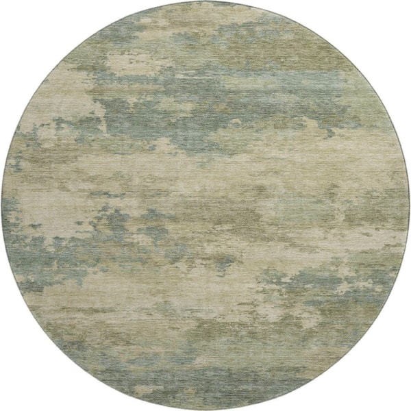 Best Machine Washable Rugs Round Addison Rugs Mayfield Premium Machine Washable Abstract AMF2075 Seafoam ...