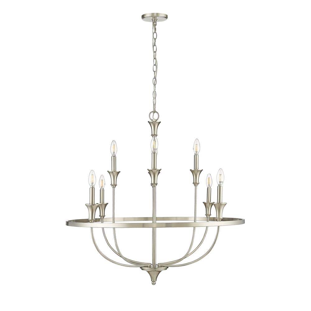 Emery 33.5 in. 8-Light Brushed Nickel Chandelier price drop on PriceWatchPro