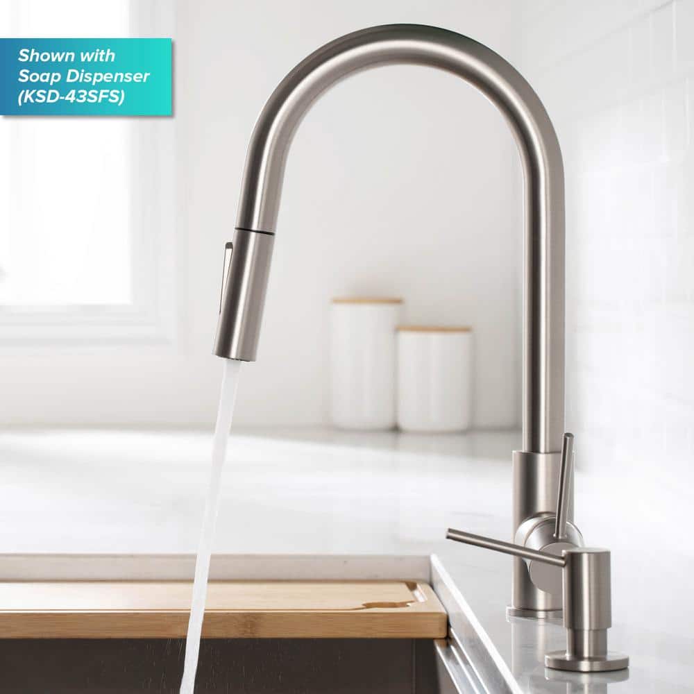 Chrome Contemporary Pull-Down Single Handle Kitchen Faucet