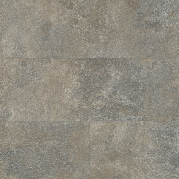 Stone Studio Piazza Stone Taupe 12-MIL x 12 in. W x 24 in. L Waterproof Click Lock Vinyl Tile Flooring (23.26 sf./ctn.)