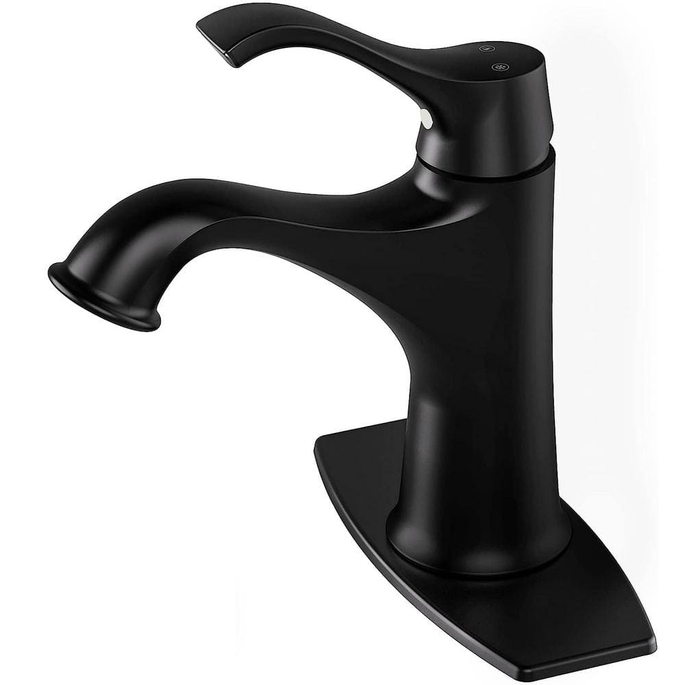 AKLFGN 1-Handle Low-Arc 1-Hole Bathroom Faucet HD-BF-021B-DP - The Home  Depot