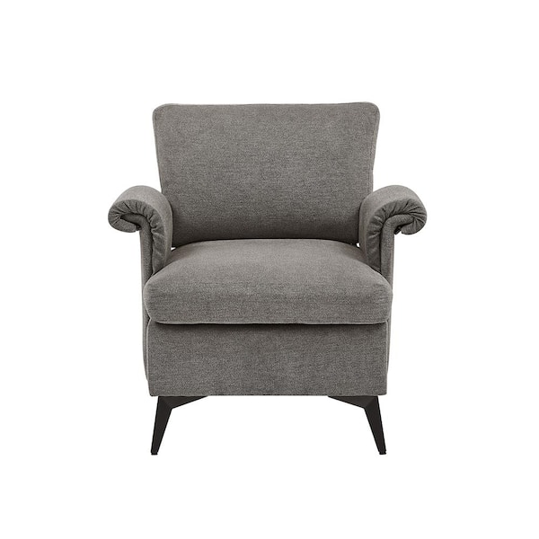 Art Leon MIA Gray Fabric and Lamb Fleece Accent Arm Chair SF032-1-3 - The  Home Depot