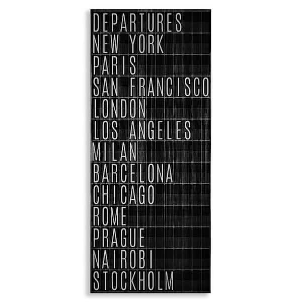 Airport Departures Major Cities by SunDance Group, LLC. Unframed Country Graphic Art Print 30 in. x 13 in.