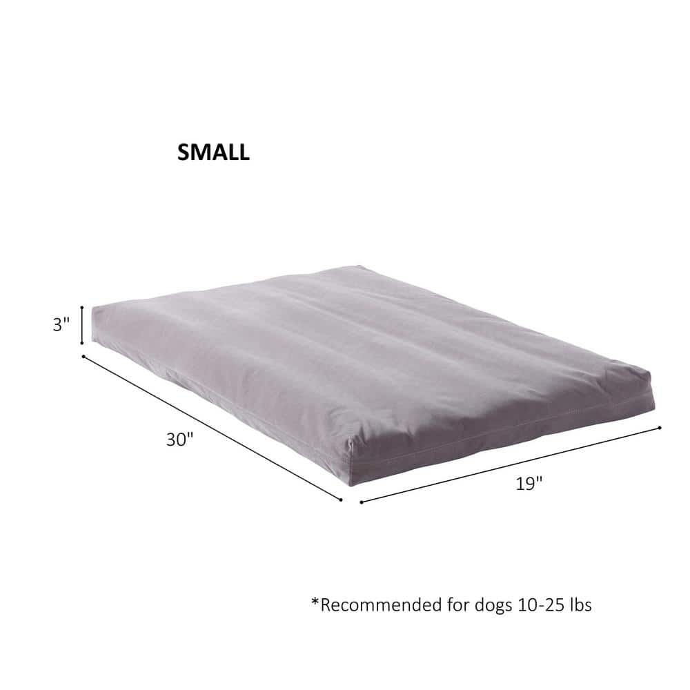 Small Gray Reversible Microfiber Crate Pad