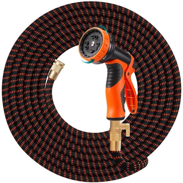 Misopily 3/4 in. x 100 ft. Set Solid Durable Extra Strength Fabric Expandable Alloy Outdoor Garden Water Hose with Metal Fittings