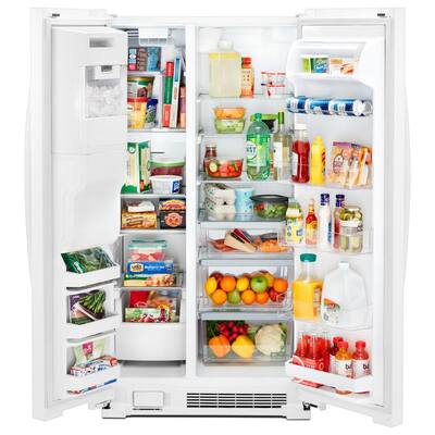 36 Inch Wide - White - Side by Side Refrigerators - Refrigerators - The ...