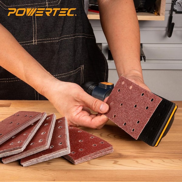 80 mm X 130 mm Hand Sanding Block Set with Aluminum Oxide Sander Pad Assortment - 40,80,120,180,240 Grit (50-Pack )