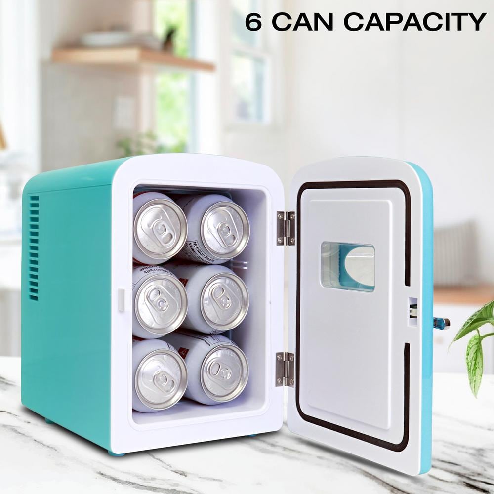 Aqua Green Compact Retro Mini Fridge for RVs