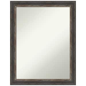 Bark Rustic Char Narrow 21.5 in. H x 27.5 in. W Framed Non-Beveled Wall Mirror in Black
