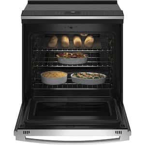 30 in. 4 Element Slide-In Induction Range in Stainless Steel with True Convection, Air Fry Cooking